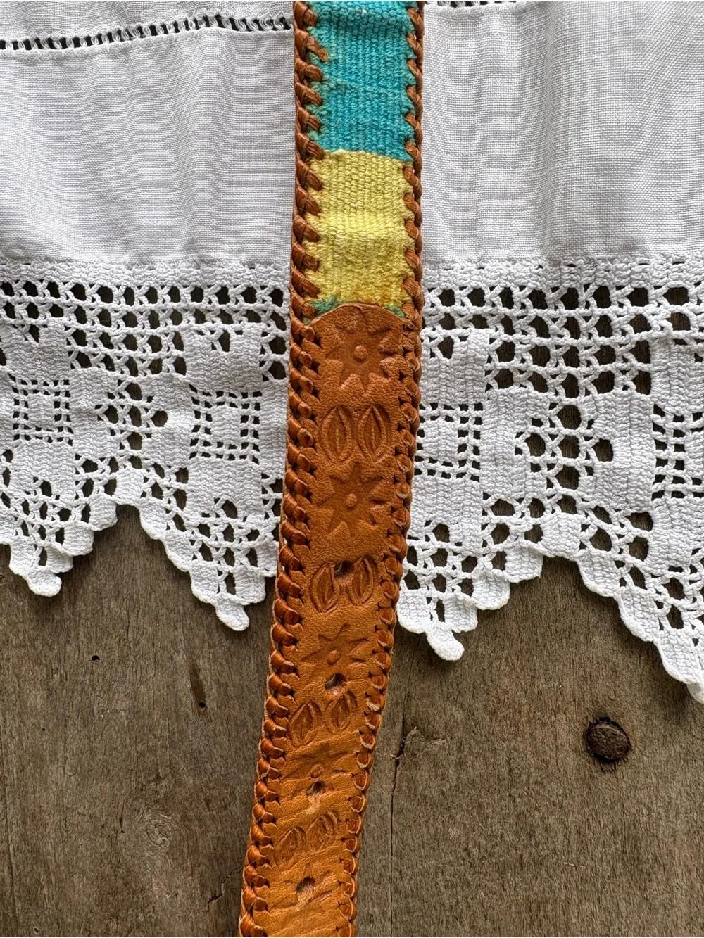 Vintage Handmade Belts From Guatemala Medium Set of 2